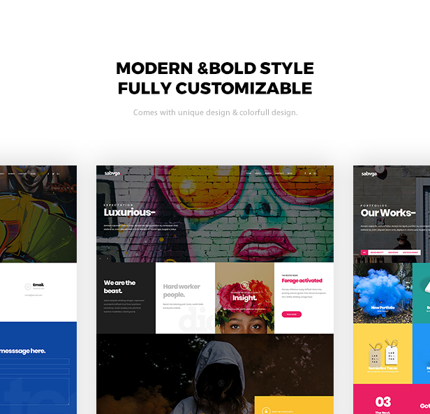 WordPress theme Sabvga - Modern & Creative Portfolio Theme (Portfolio)